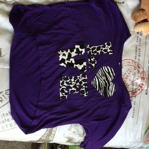 Purple top that says love! Youth XL